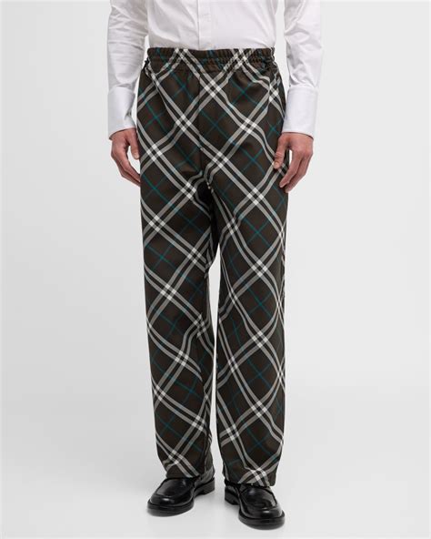 burberry check pants mens replica|Burberry Men's IP Check Elastic.